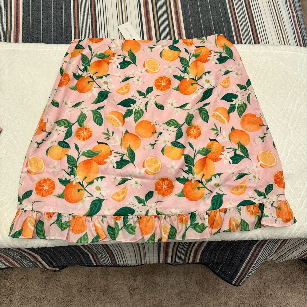 NWT Skirt and top set sugar lips with oranges - Picture 4 of 5